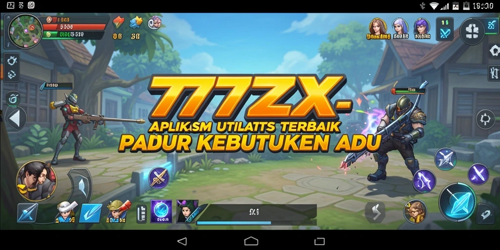 Tampilan utama <strong>777ZX</strong> menunjukkan berbagai fitur Utilitas yang bermanfaat.