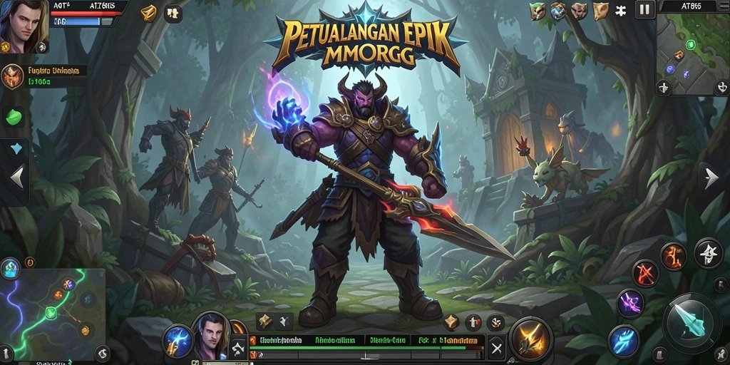 Gameplay seru dan interaktif di dalam AT866 MMORPG.