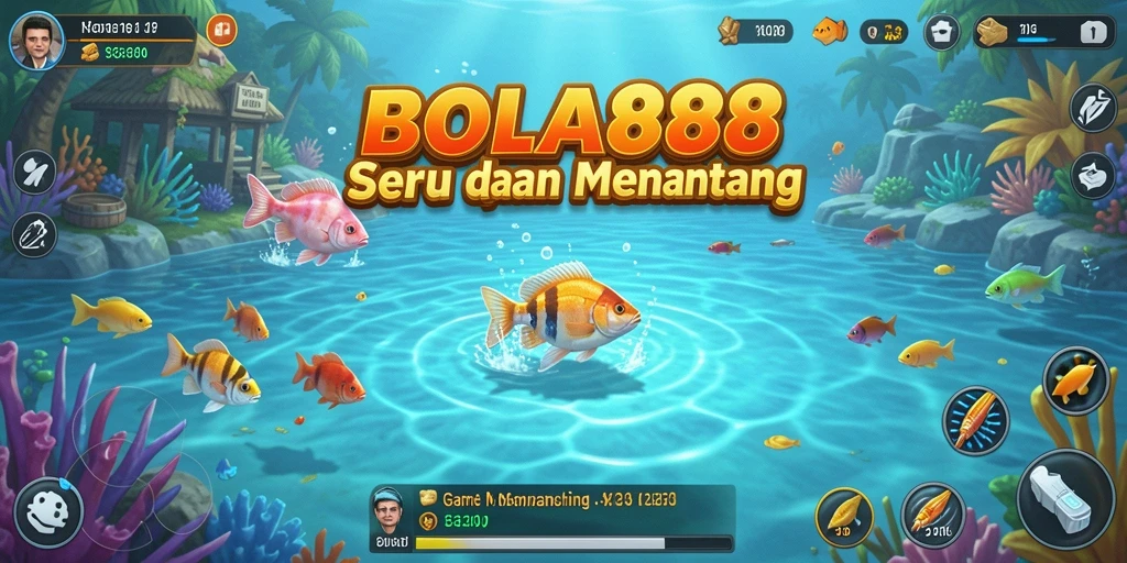 Tampilan screenshot gameplay memancing yang realistis dan menakjubkan.