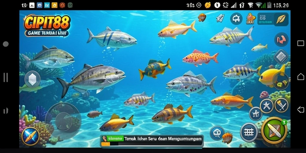 Screenshot gameplay Tembak Ikan CIPIT88 yang seru dan penuh warna.