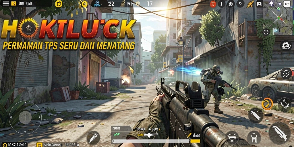 Gameplay seru dan strategis dalam HOKILUCK saat karakter bertempur.