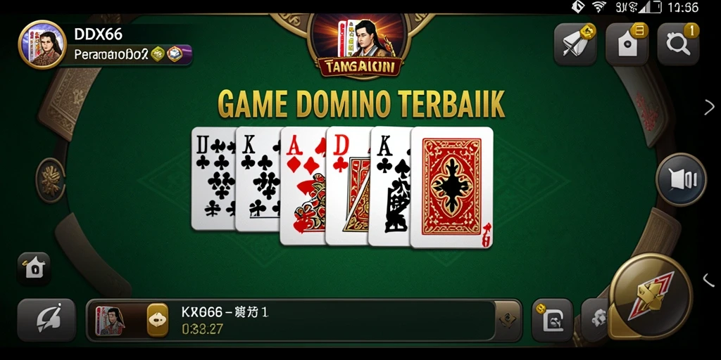 Tampilan gameplay seru IDX66 dalam permainan Domino.