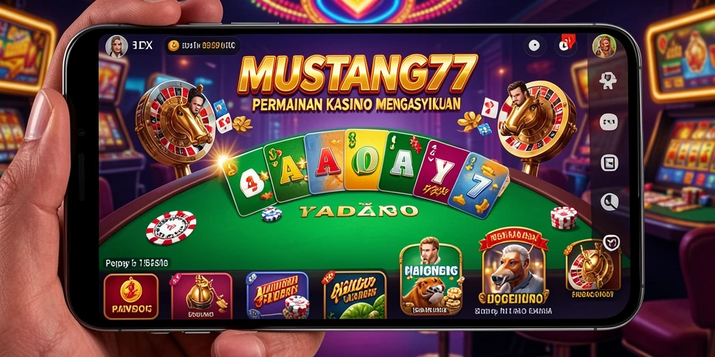 Tampilan gameplay Kasino yang mendebarkan di MUSTANG77.