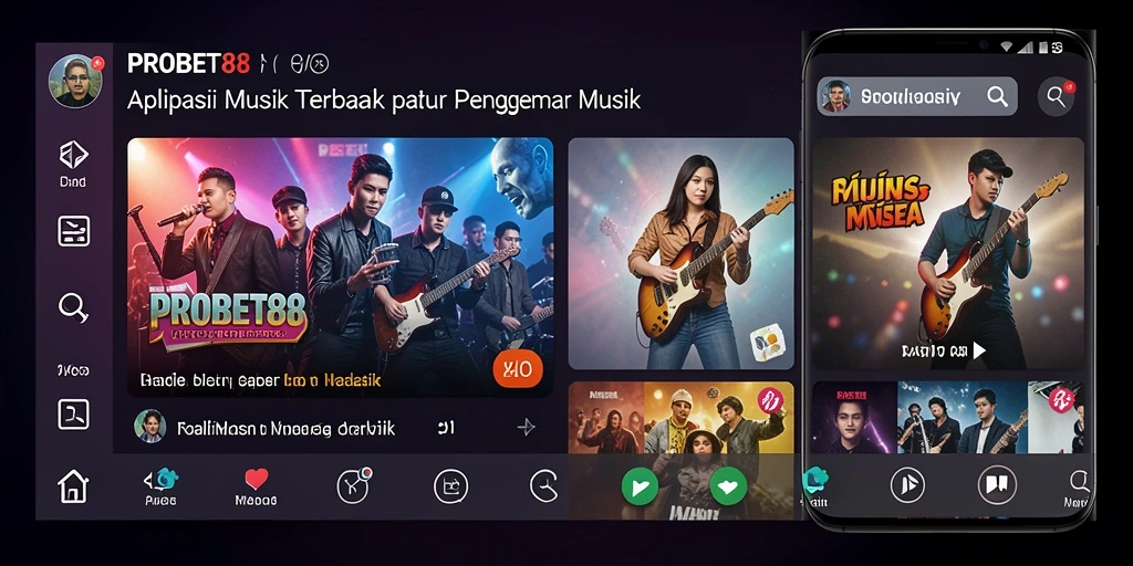 Tampilan gameplay PROBET88 dengan fitur musik interaktif.