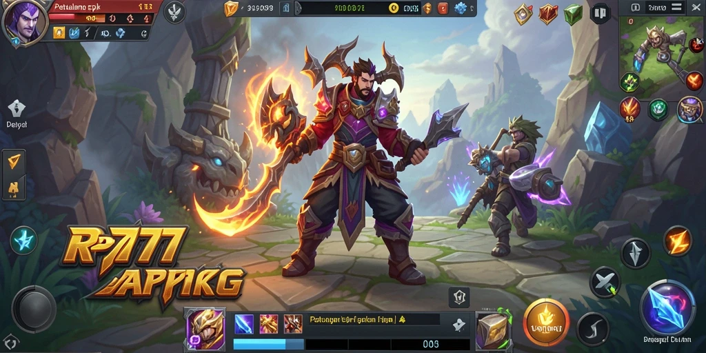 Tampilan aksi seru dalam permainan ARPG RP777 yang dinamis.