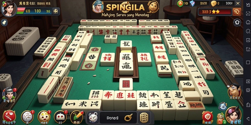 Tampilan gameplay Mahjong yang menantang dan menarik di SPINGILA.