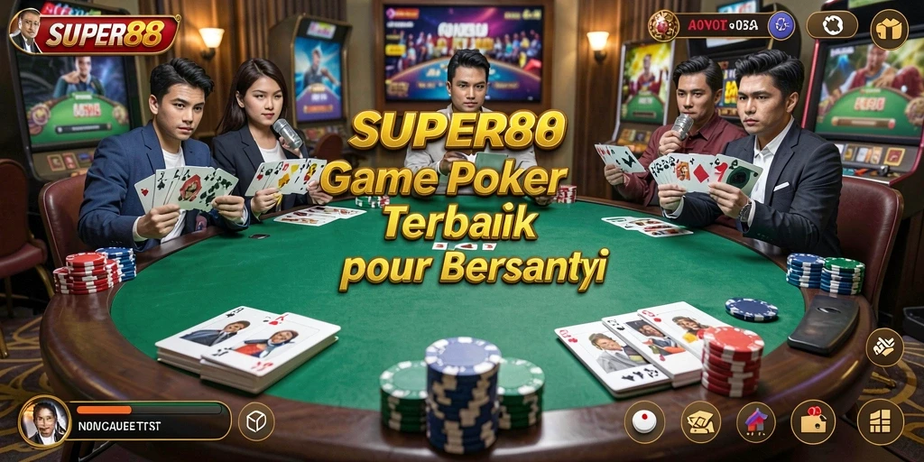 Tampilan screenshot SUPER88 menampilkan aksi poker yang mendebarkan.