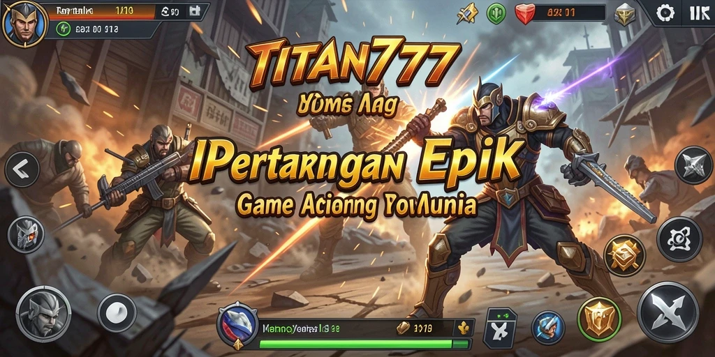 Gameplay intens di TITAN777 menunjukkan serunya pertarungan.