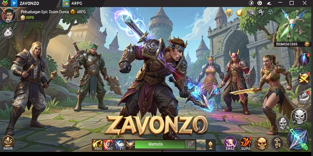 Tampilan gameplay seru dalam ZAVONZO yang memikat pemain.